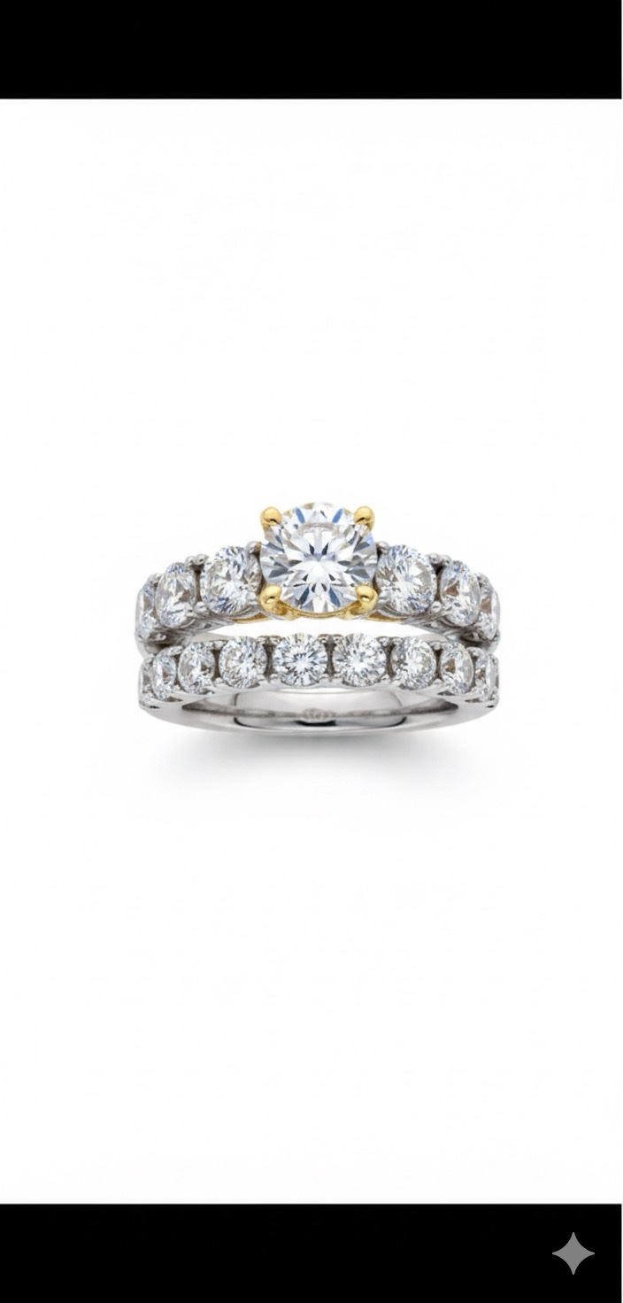 18k gold twins decorated with diamonds