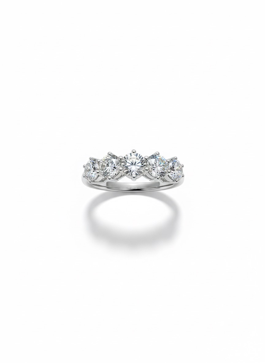 Five-Stone Diamond Ring | Certified Brilliance