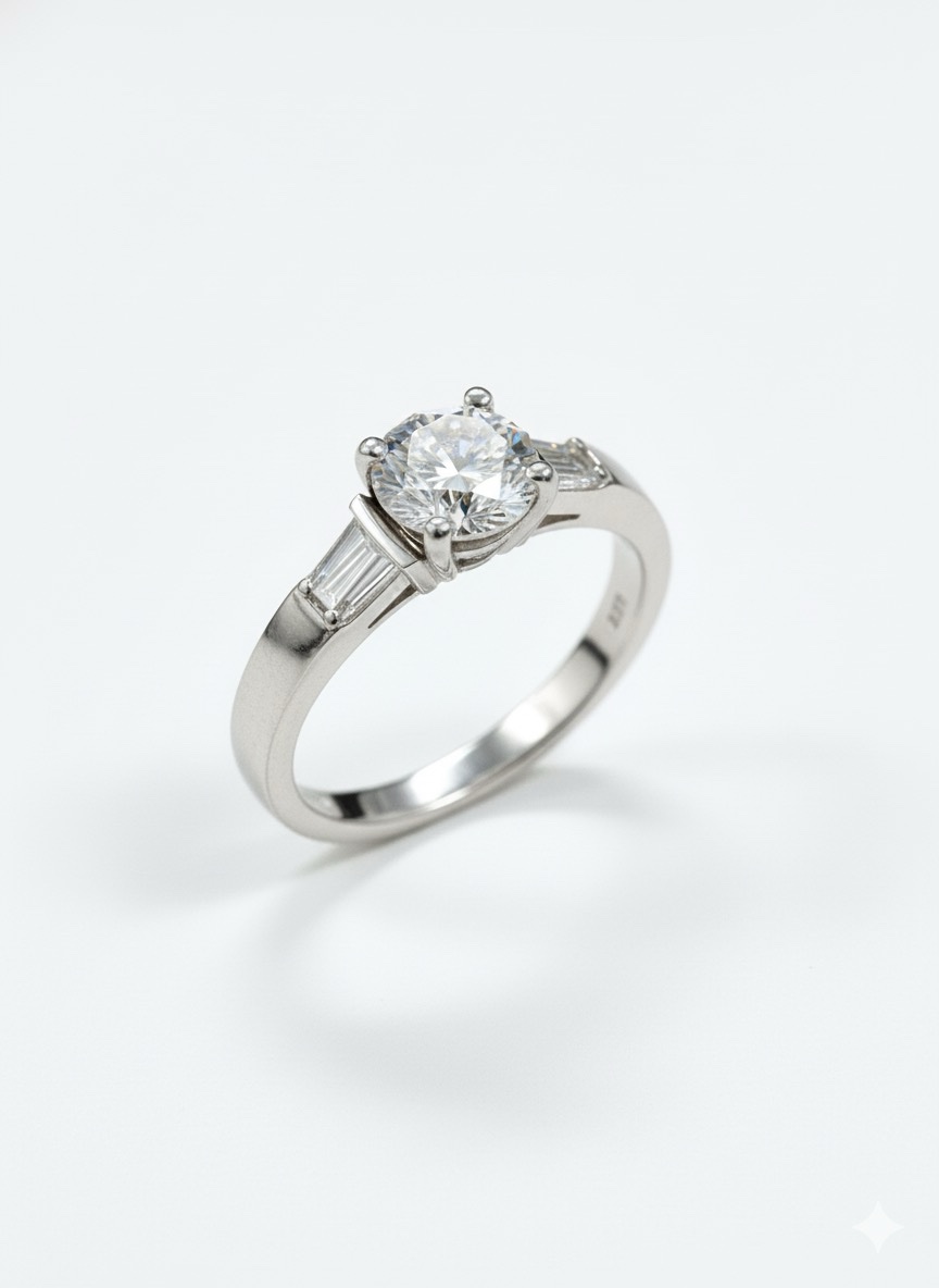 Timeless Elegance Diamond Ring | 0.75 Ct Center Stone