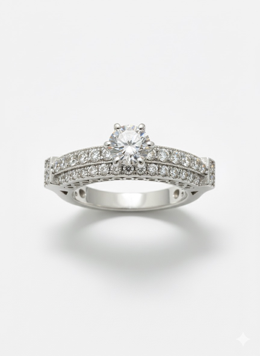 “A Statement of Perfection – Half Carat GIA Diamond Ring”