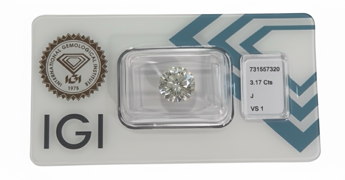 Luxury 3.17ct Round Diamond – Exceptional Brilliance