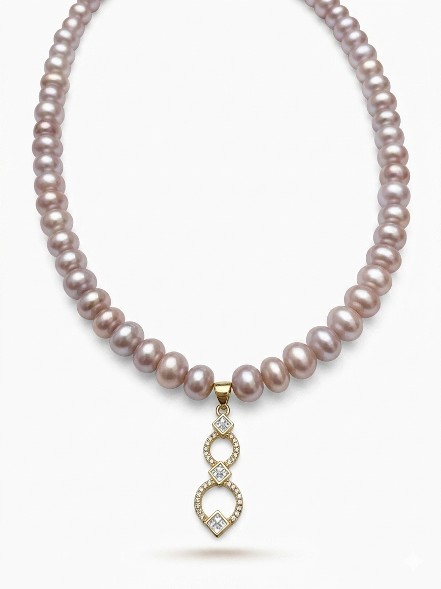 Rose Gold South Sea Pearl Necklace