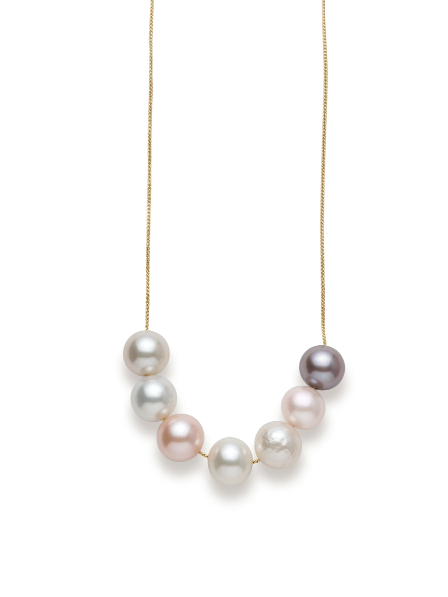✨ South Sea Pearl Gold Necklace | 6 Pearls 12mm Luxury
