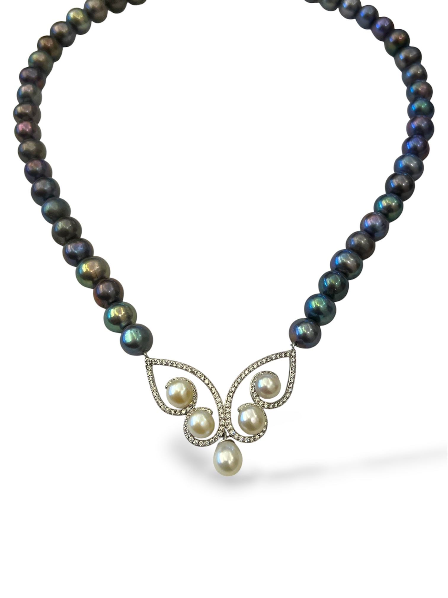 Dark Purple Pearl Necklace