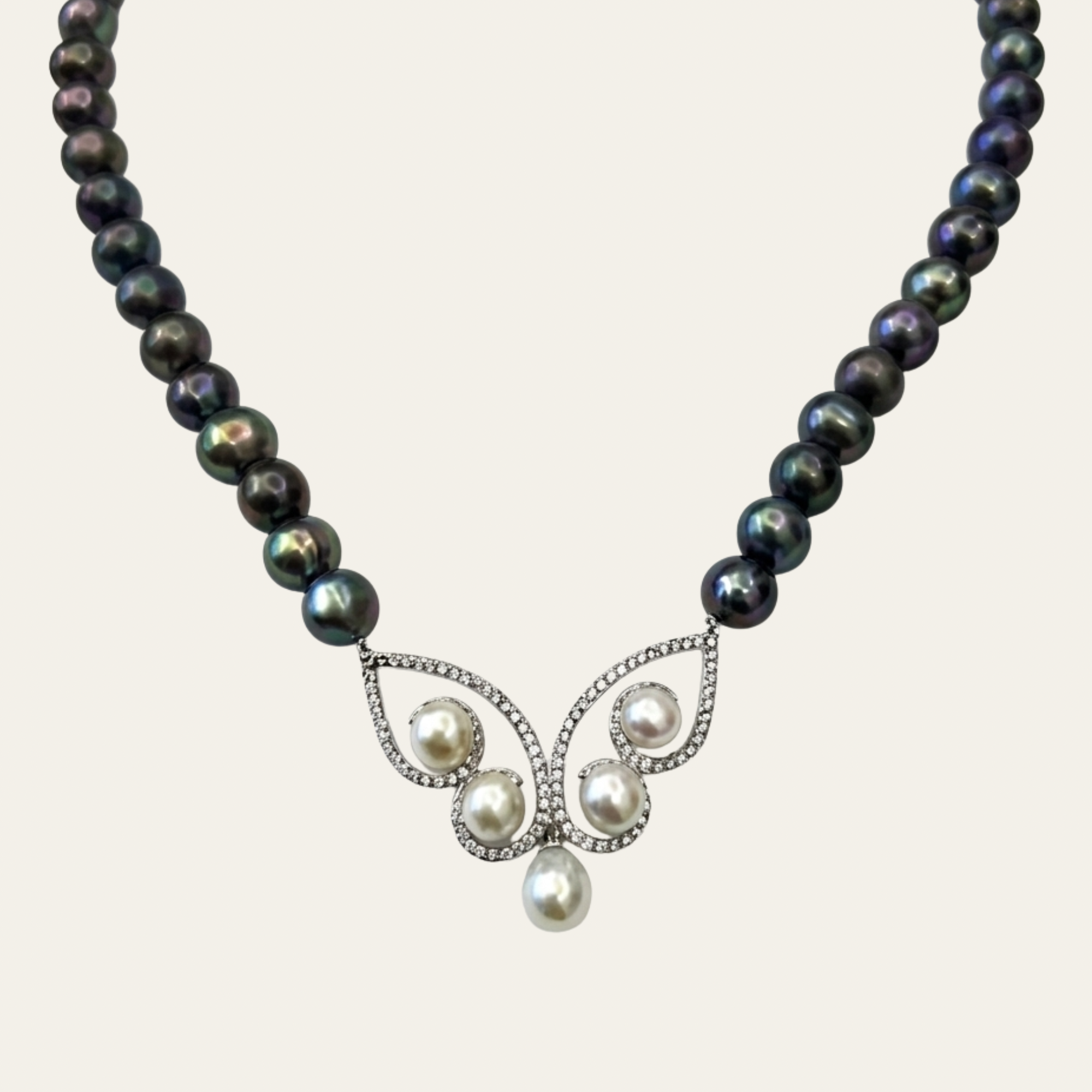 Dark Purple Pearl Necklace