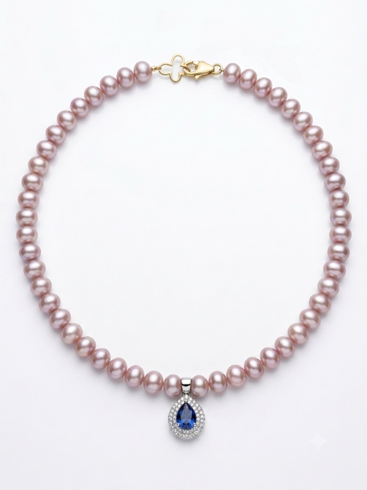 Timeless Luxury – 10–11mm Saltwater Pearl Necklace with Natural Diamonds