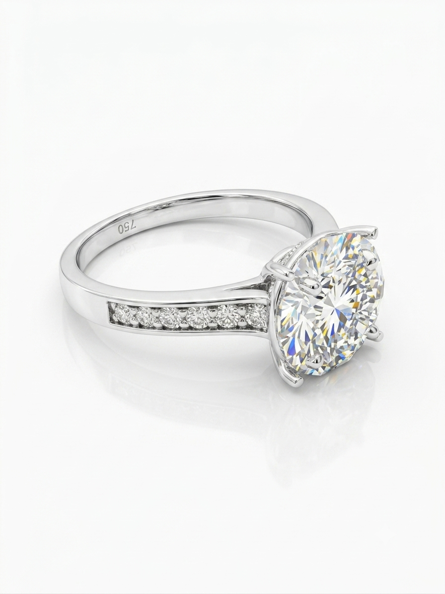 Luxury 18K Gold Ring with 1.20 ct Natural Diamond