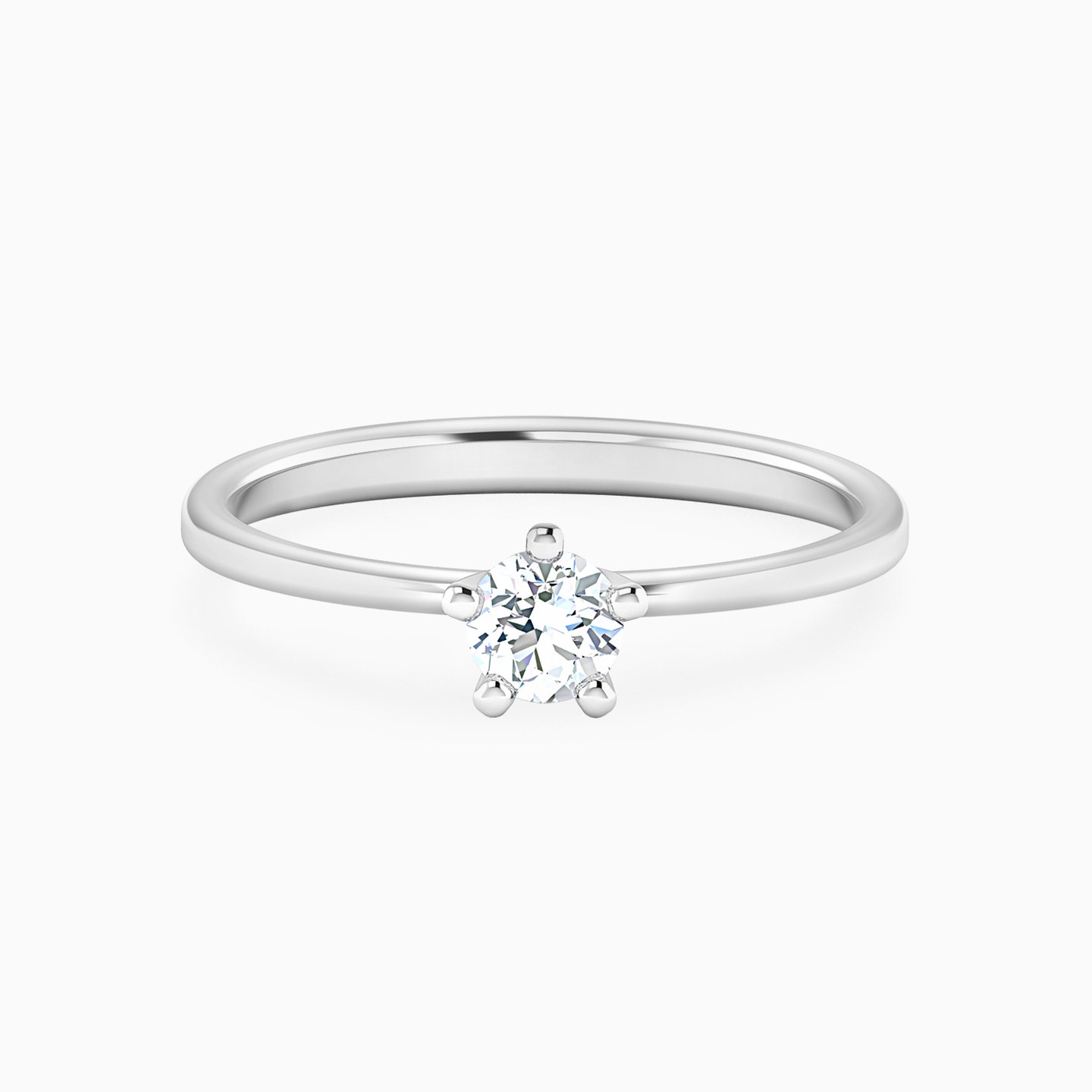 18K Gold Solitaire Diamond Ring | 0.28 ct G VS1 Natural Diamond