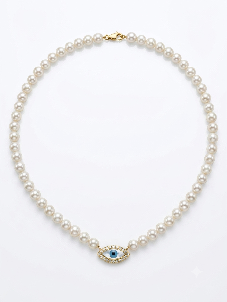 Luxury South Sea Pearl Necklace | 18K Gold & 0.95 ct Natural Diamond